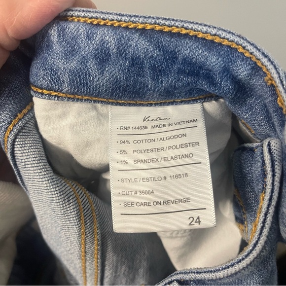 KanCan Medium Blue Ripped Cropped Jeans - Picture 8 of 10